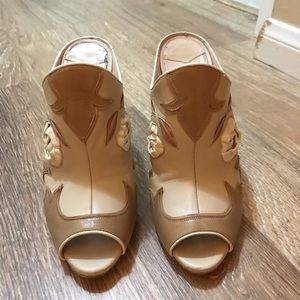 Miu Miu floral slip on heels